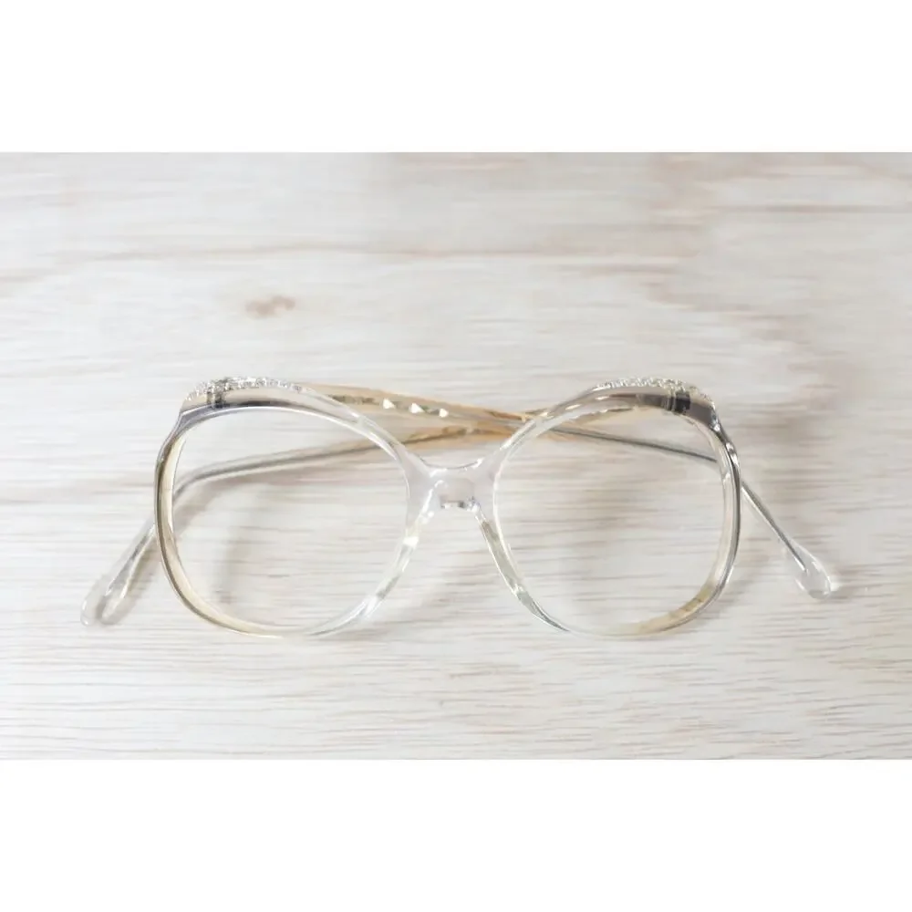 Vintage 1970s Pathway Optical Rhinestone Eyeglasses NOS Grandma Retro